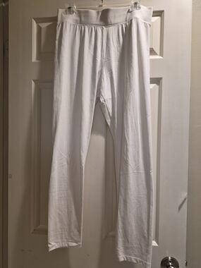 NWOT-White Stretch Lounge Pants, Joggers, Never Worn
